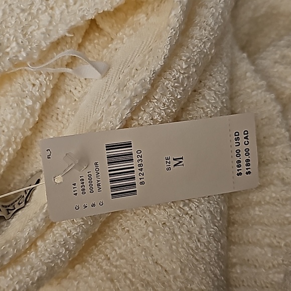 NWT, Anthropologie, White, wrap top, sweater, Size M - Picture 3 of 3